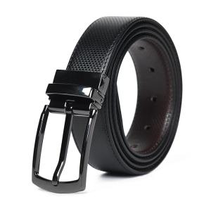 PU Leather Reversible Belt For Men Black T